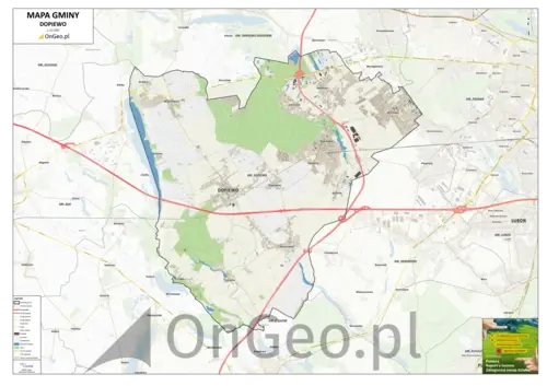 Mapa gminy Dopiewo